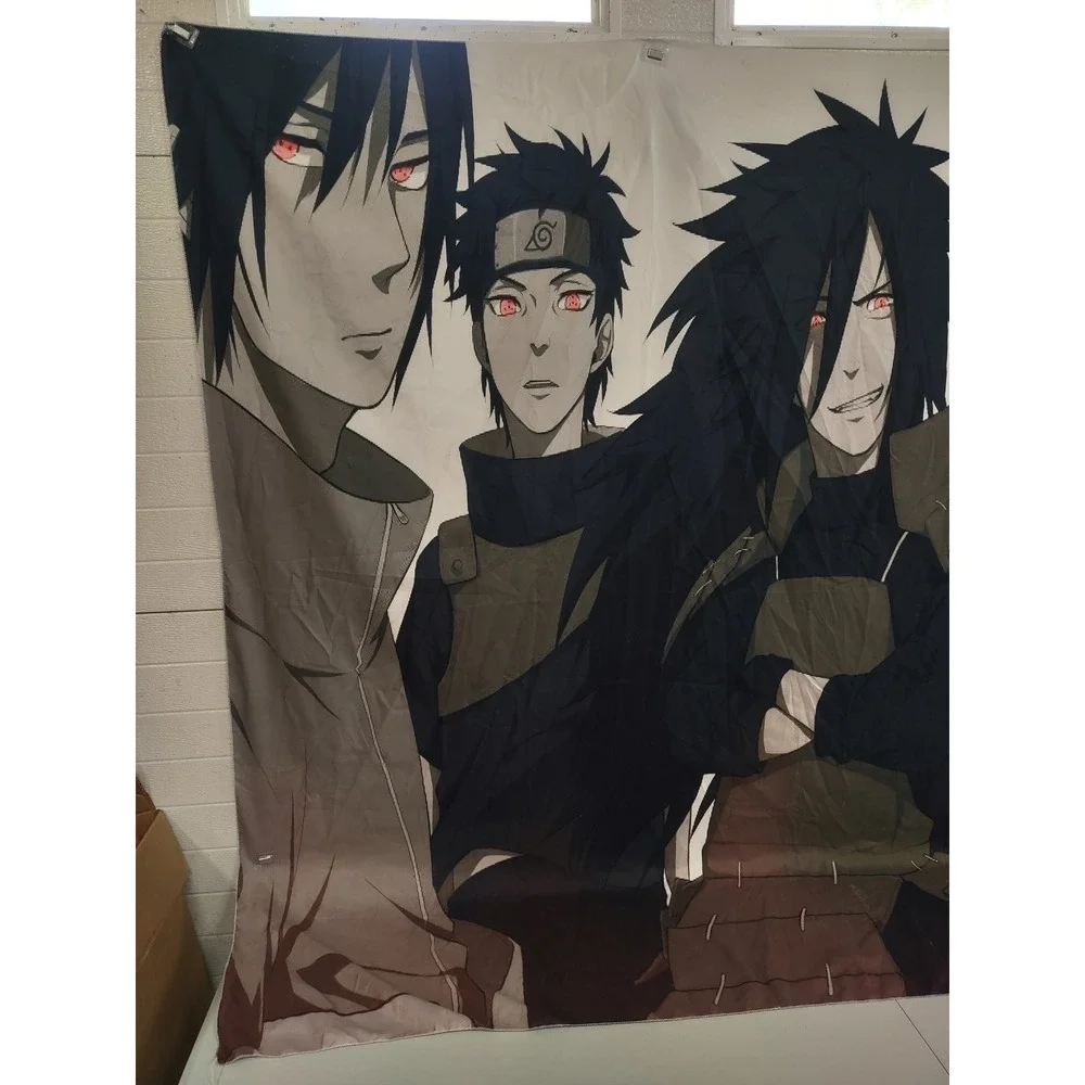 Naruto Shippuden Uchiha Clan Wall Tapestry Sasuke Itachi Madara Obito Shisui Art